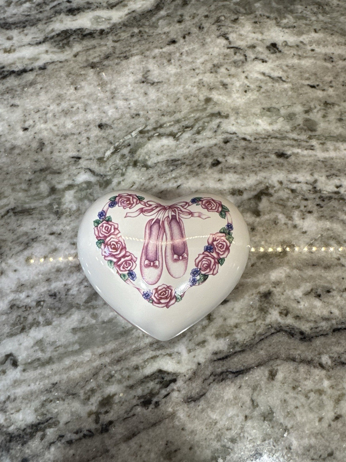 Vintage Heart Shaped Trinket Music Box By The San Francisco Music Box Co. BALLET