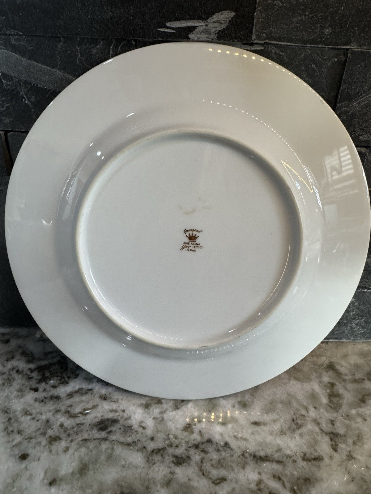 Vintage 20th Anniversary George Plate Gold Trim Made In Japan 10.25” EUC