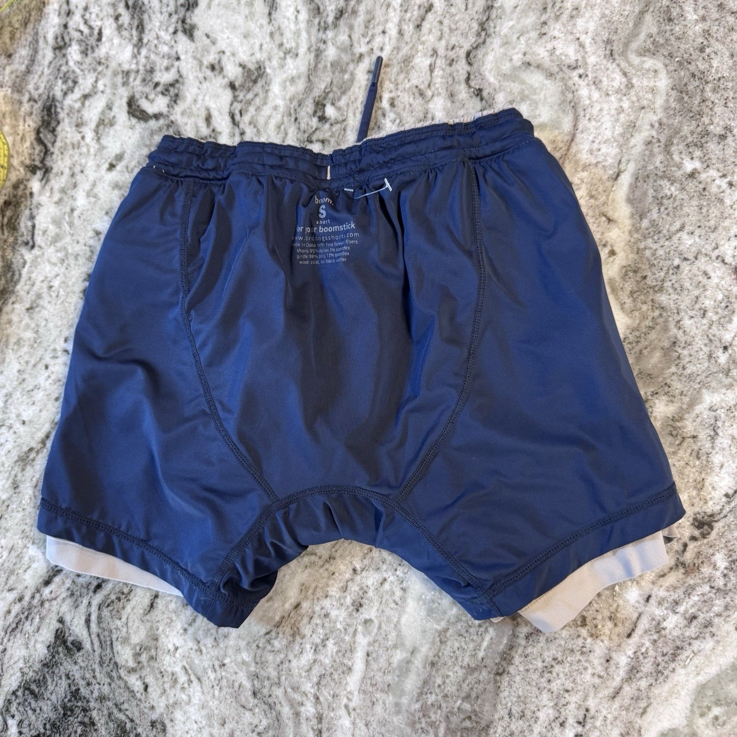 Birddogs Men’s Khaki Gym Shorts with Built-In Liner Size Small