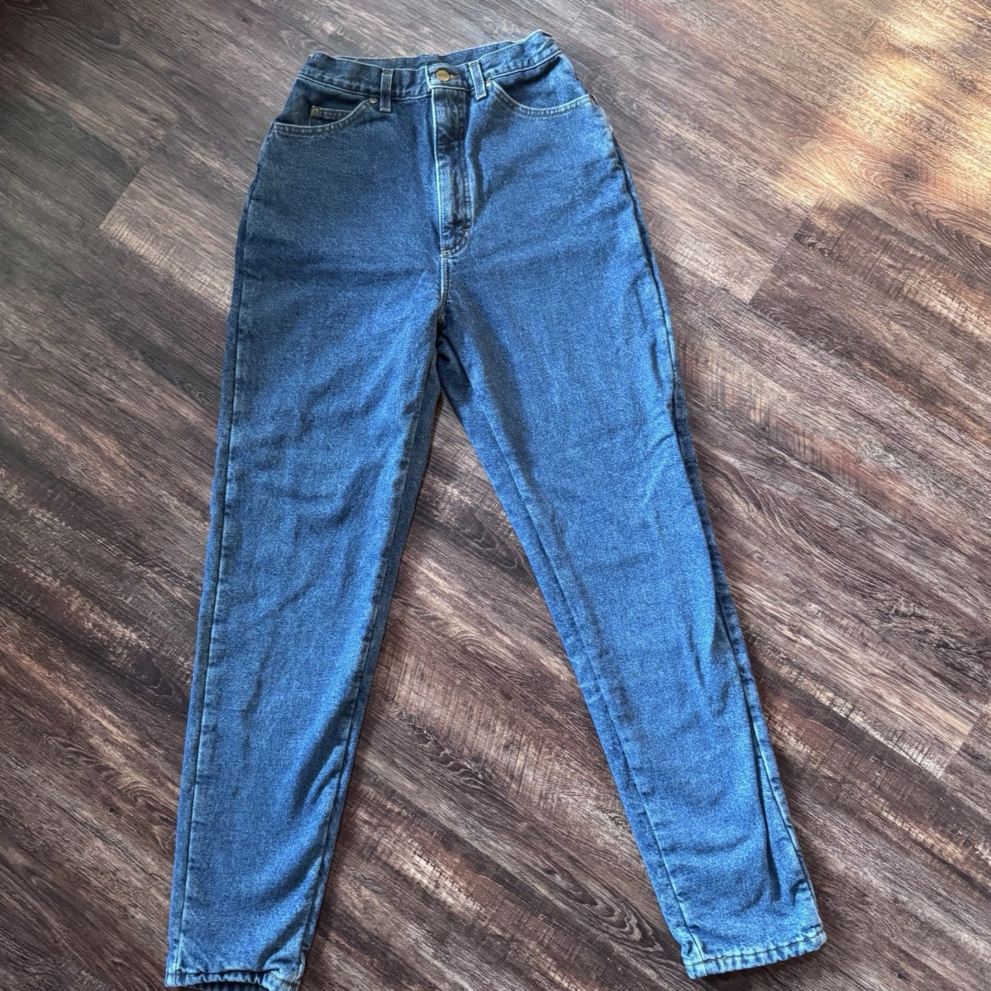 Vintage L.L. Bean Flannel Lined Jeans Women’s 10 Tall Blue High Rise USA Made
