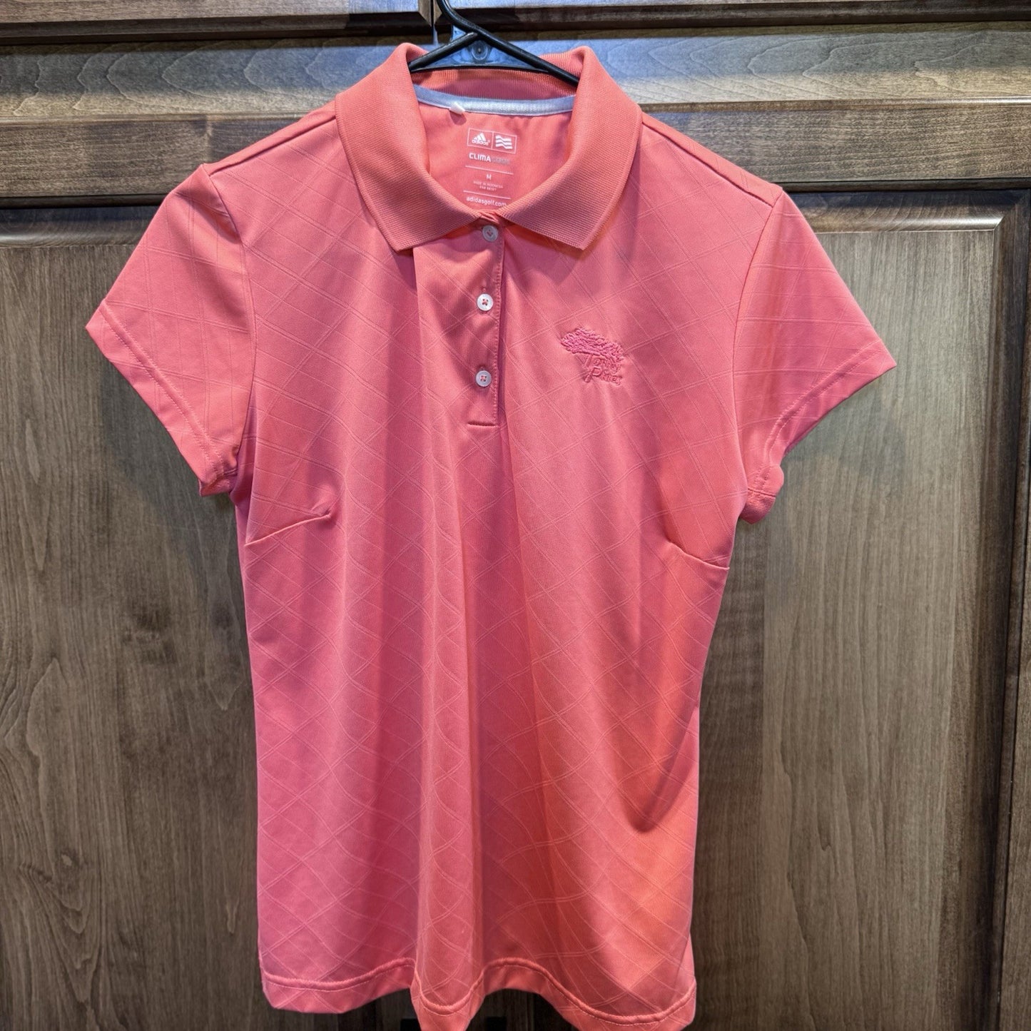 Adidas ClimaCool Golf Polo Shirt Coral Pink | Size M