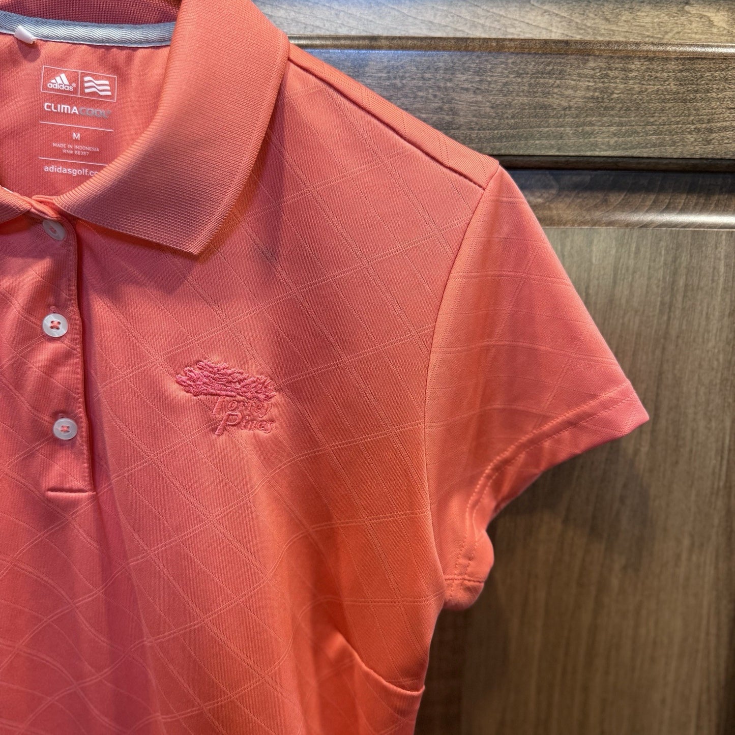 Adidas ClimaCool Golf Polo Shirt Coral Pink | Size M