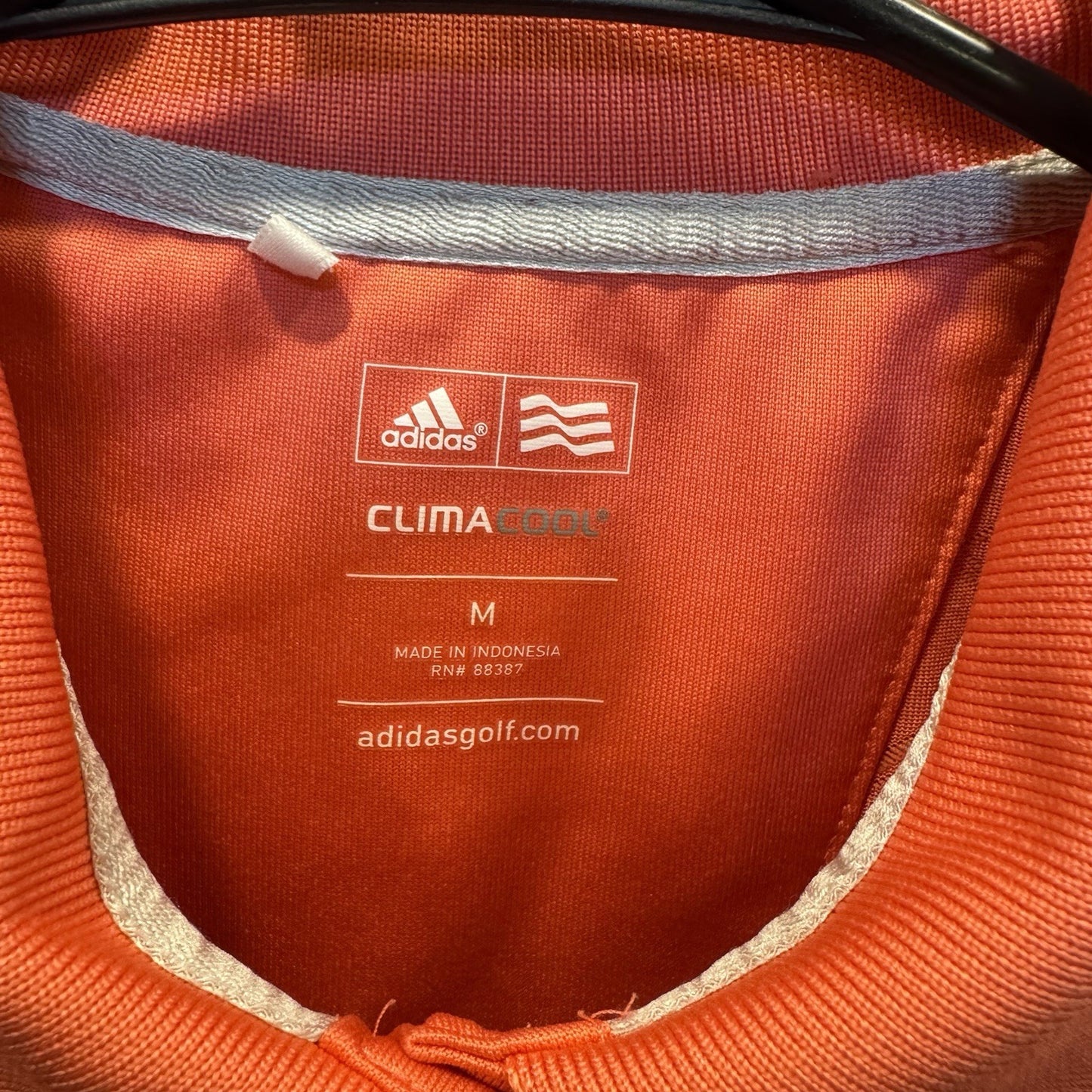 Adidas ClimaCool Golf Polo Shirt Coral Pink | Size M