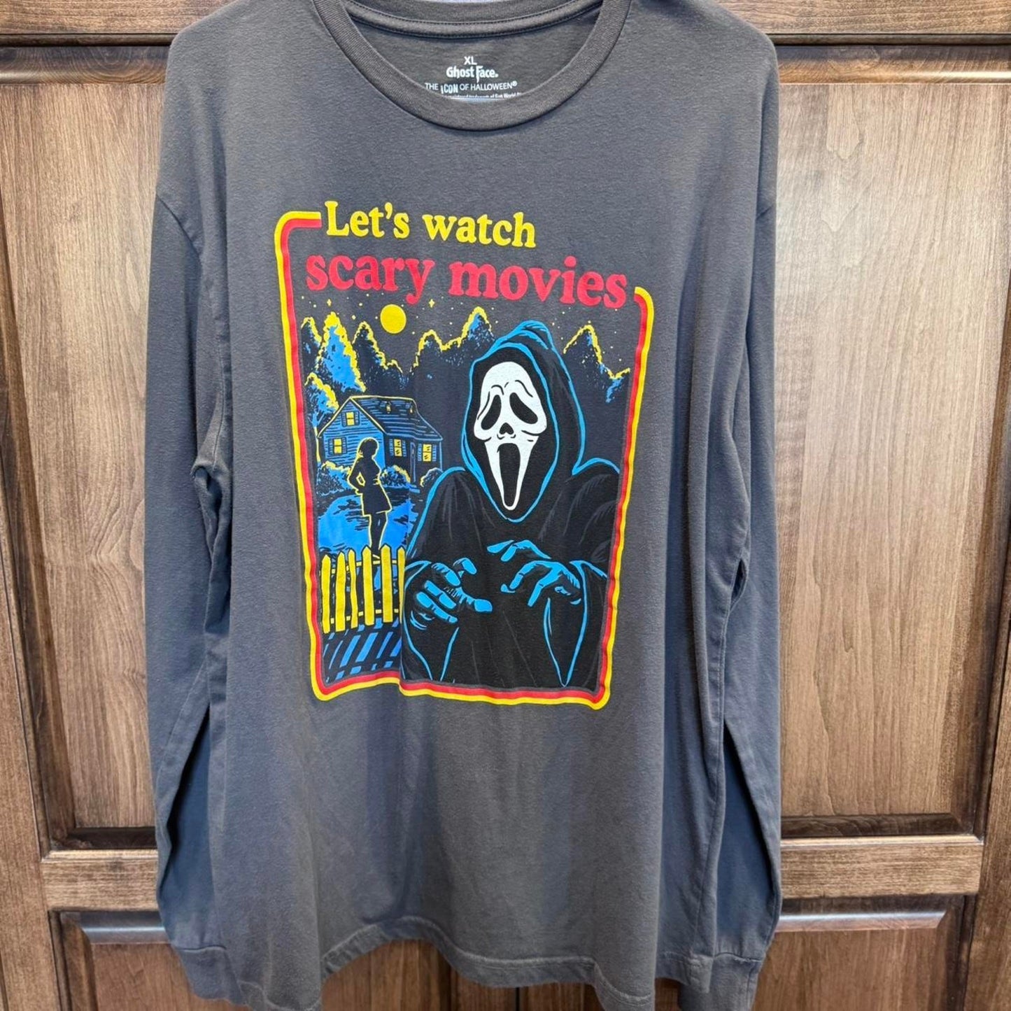 Ghost Face Scary movies long sleeve shirt 2000s XL Retro Y2K 90s