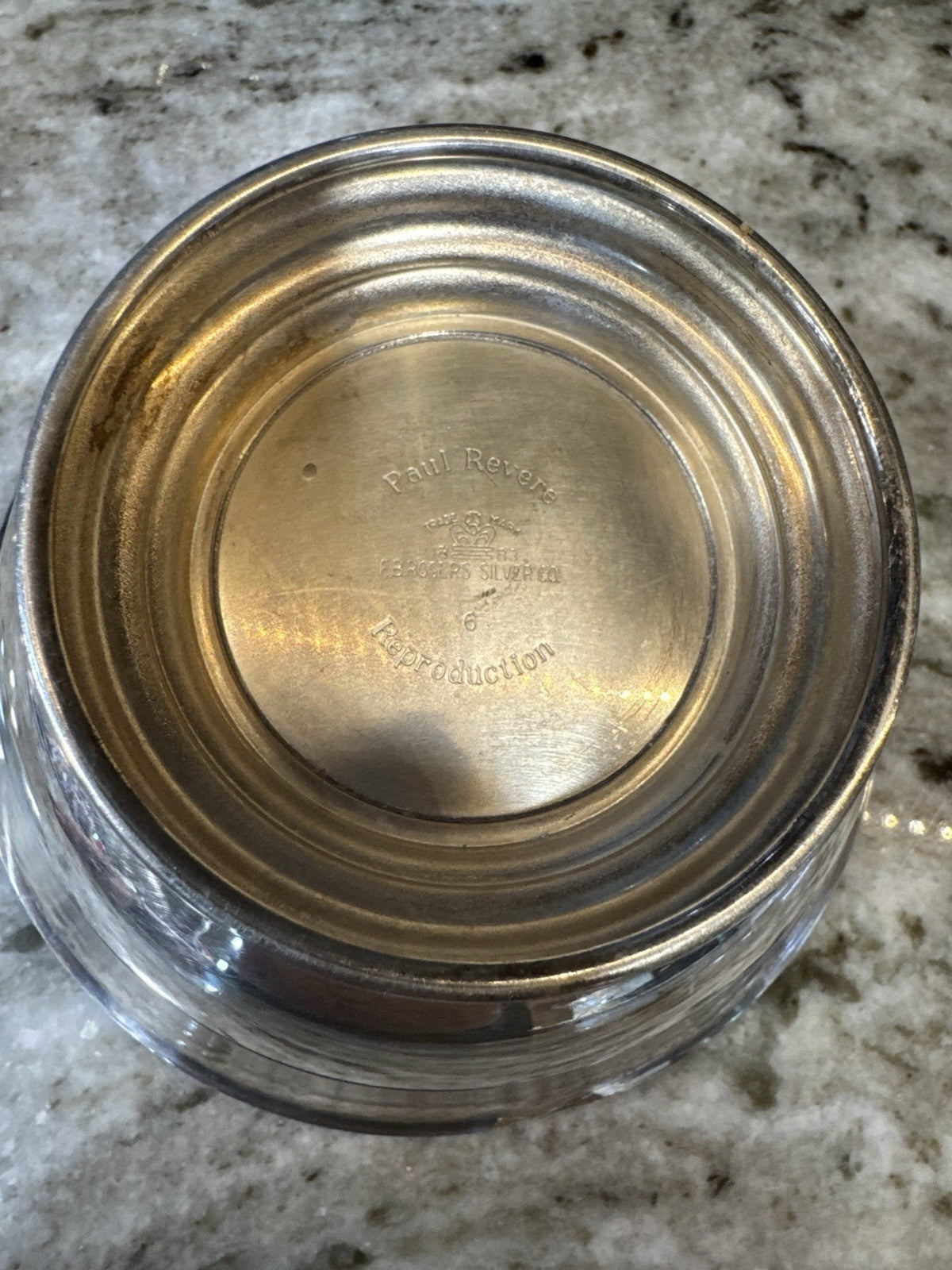 VINTAGE FB Roger PAUL REVERE Reproduction SILVER PLATED 8"D X 4" H BOWL Pedestal