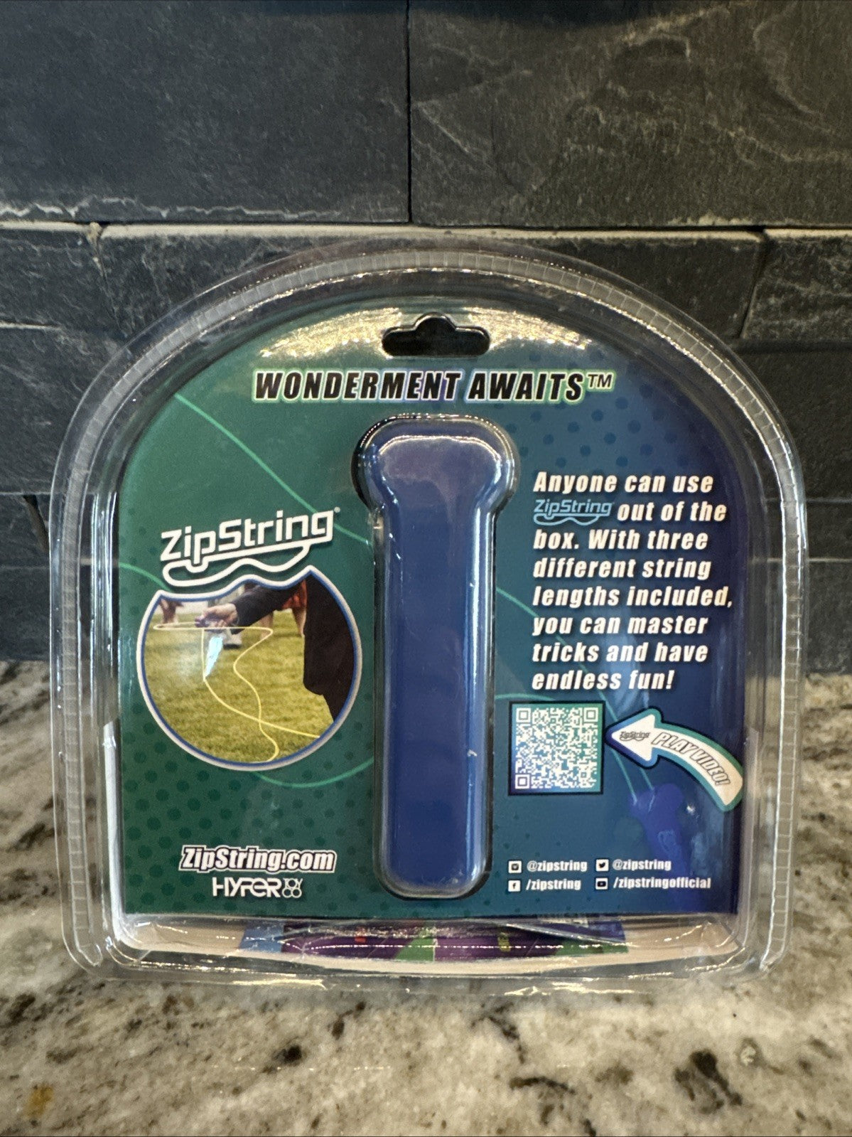 ZipString Original String Launcher Toy Blue Rechargeable 3 Lengths/Colors NEW