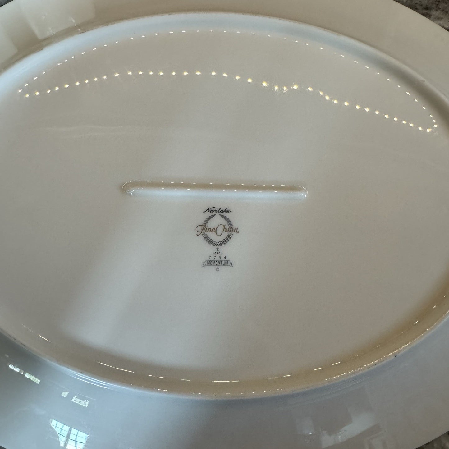 VINTAGENORITAKE FINE CHINA MOMENTUM PATTERN OVAL SERVING PLATTER #7734