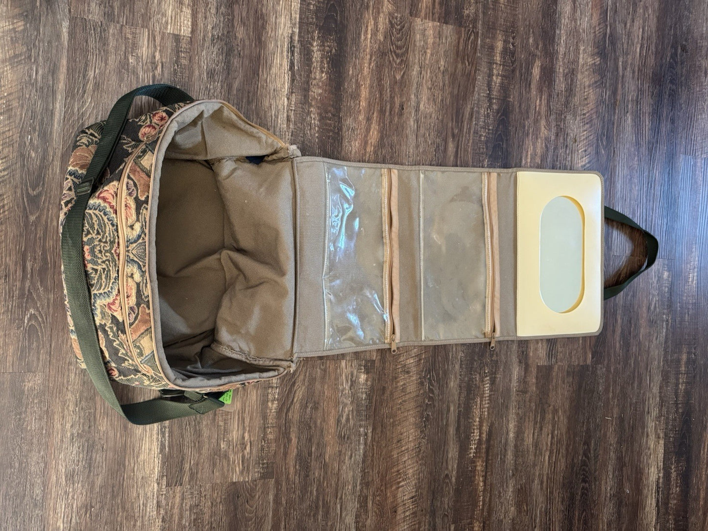 Vintage Showline Inc Tapestry Soft garment toiletry Bag Luggage - USA Made