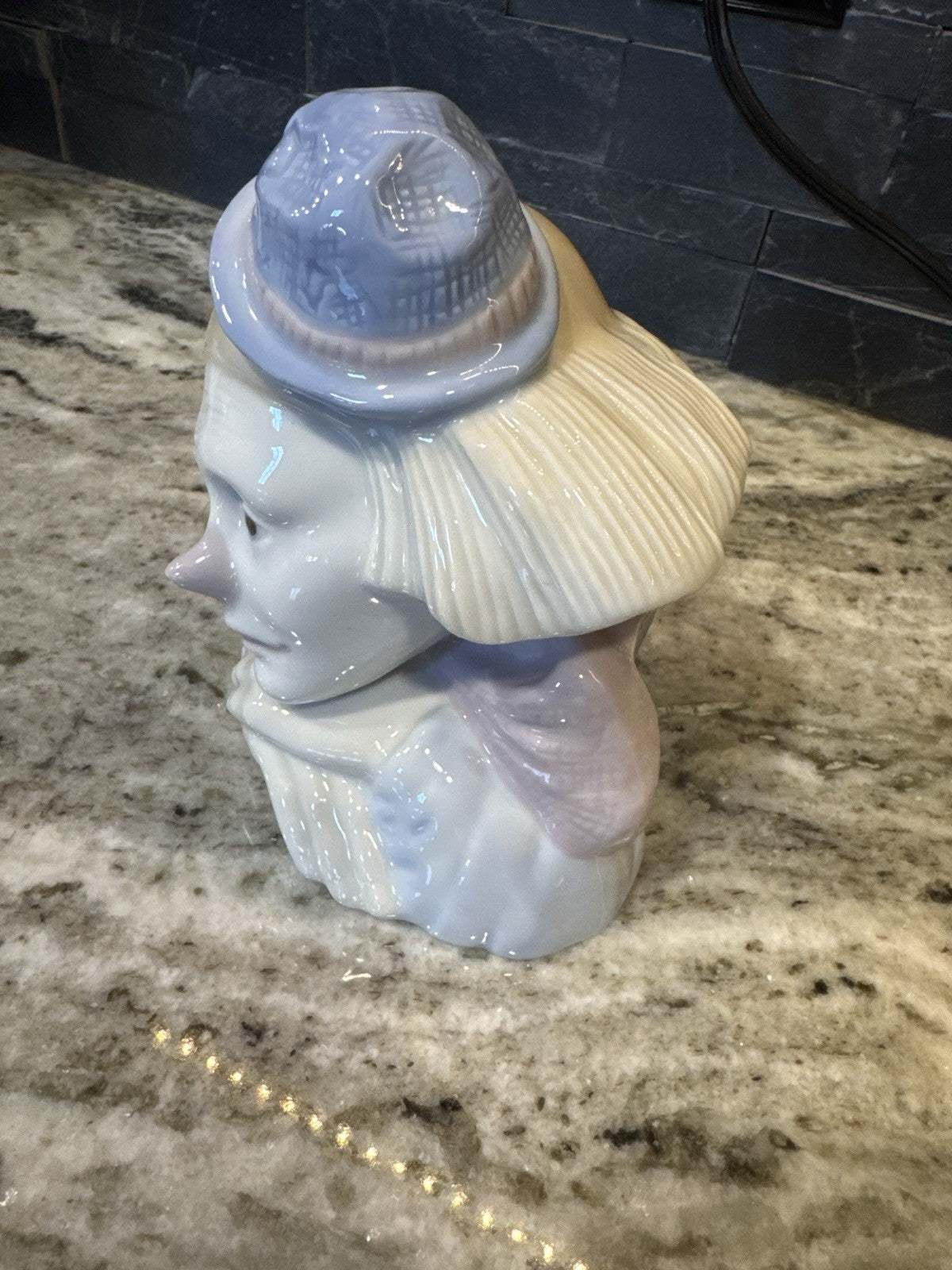 Vintage Meico Inc. Porcelain Clown Bust By Paul Sebastian “Sad Feelings” 6.5"