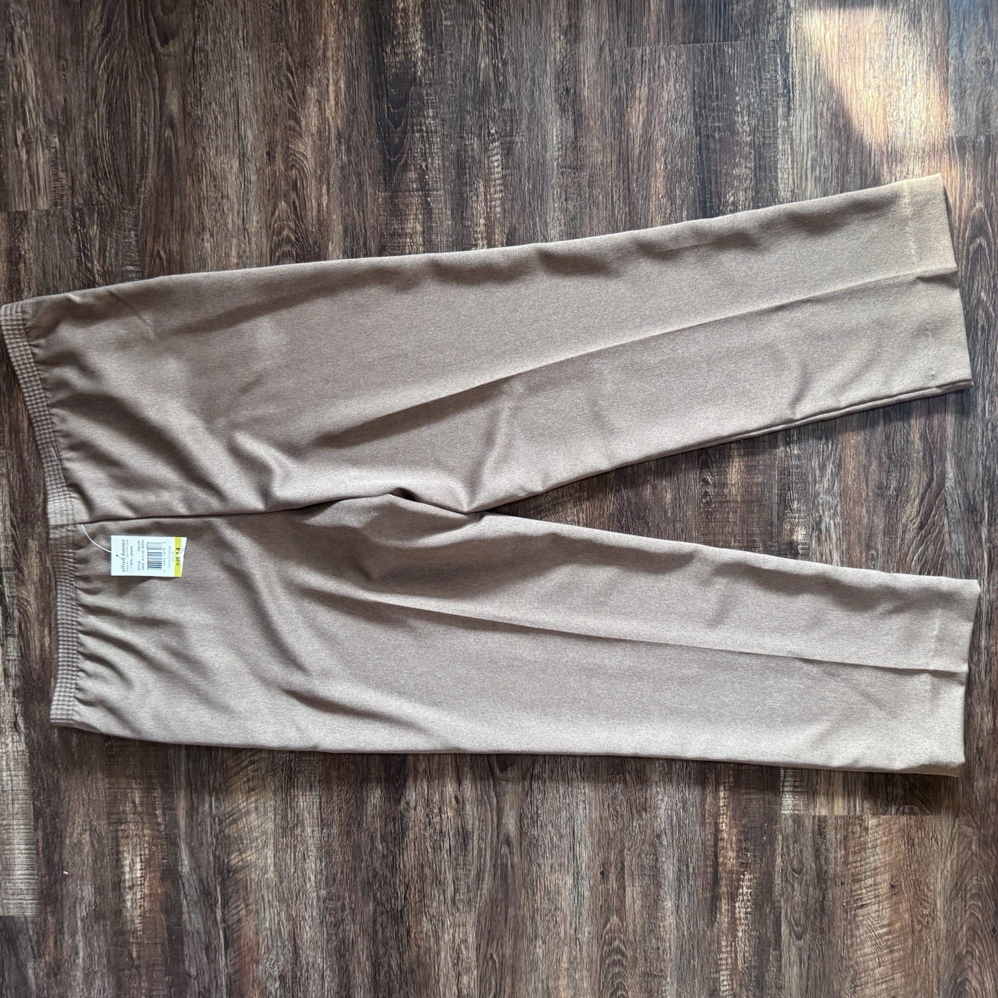 Alfred Dunner Mocha Stockbridge Pants Size 14 Medium Proportioned NWT