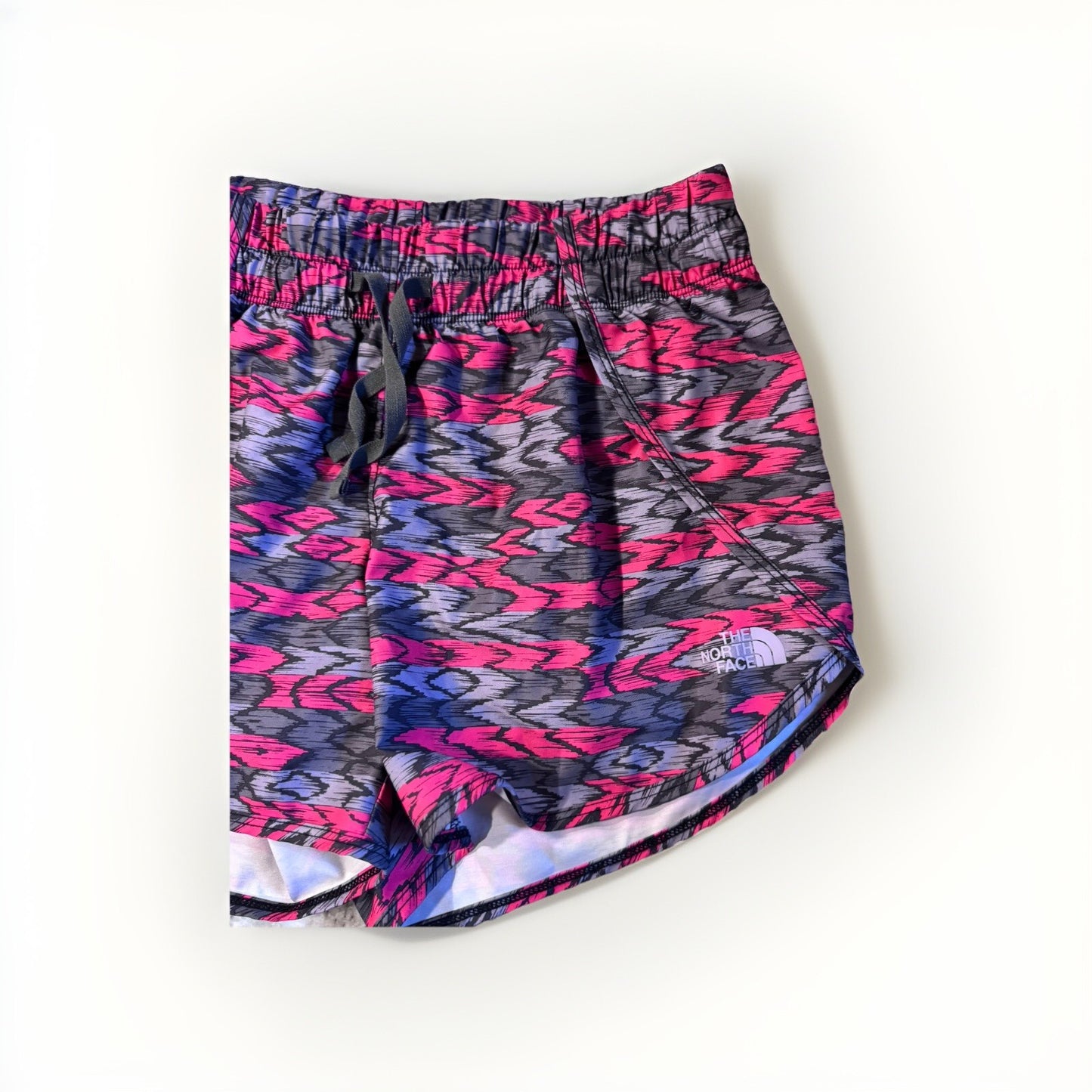 The North Face Women’s Running Shorts | Size S | Vibrant Abstract Print | 100% P