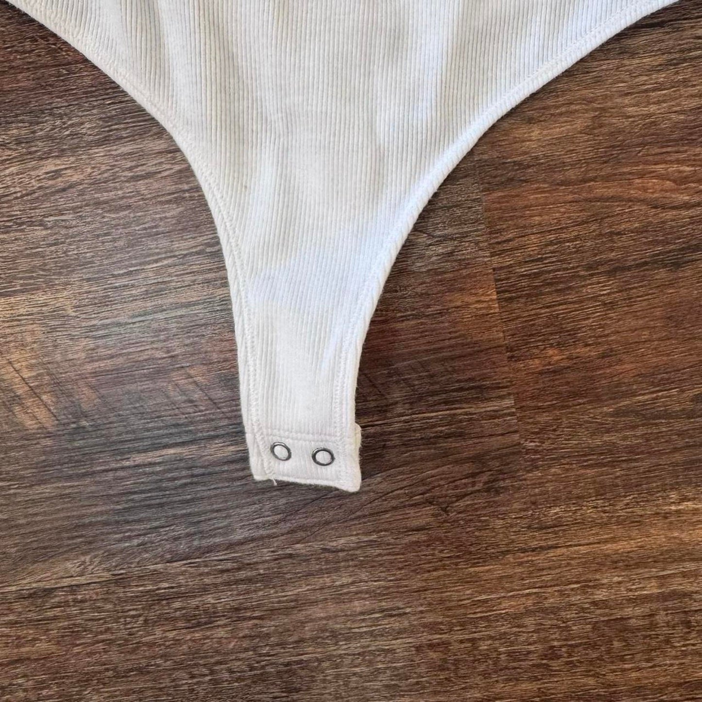 Abercrombie and Fitch soft a&f collection White ribbed bodysuit NWT SMALL