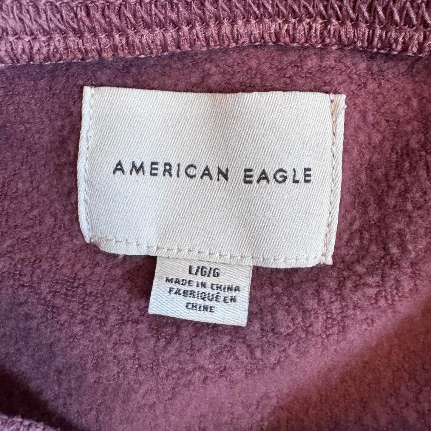 American Eagle super soft purple cropped sweatshirt with tiger graphic LARGE