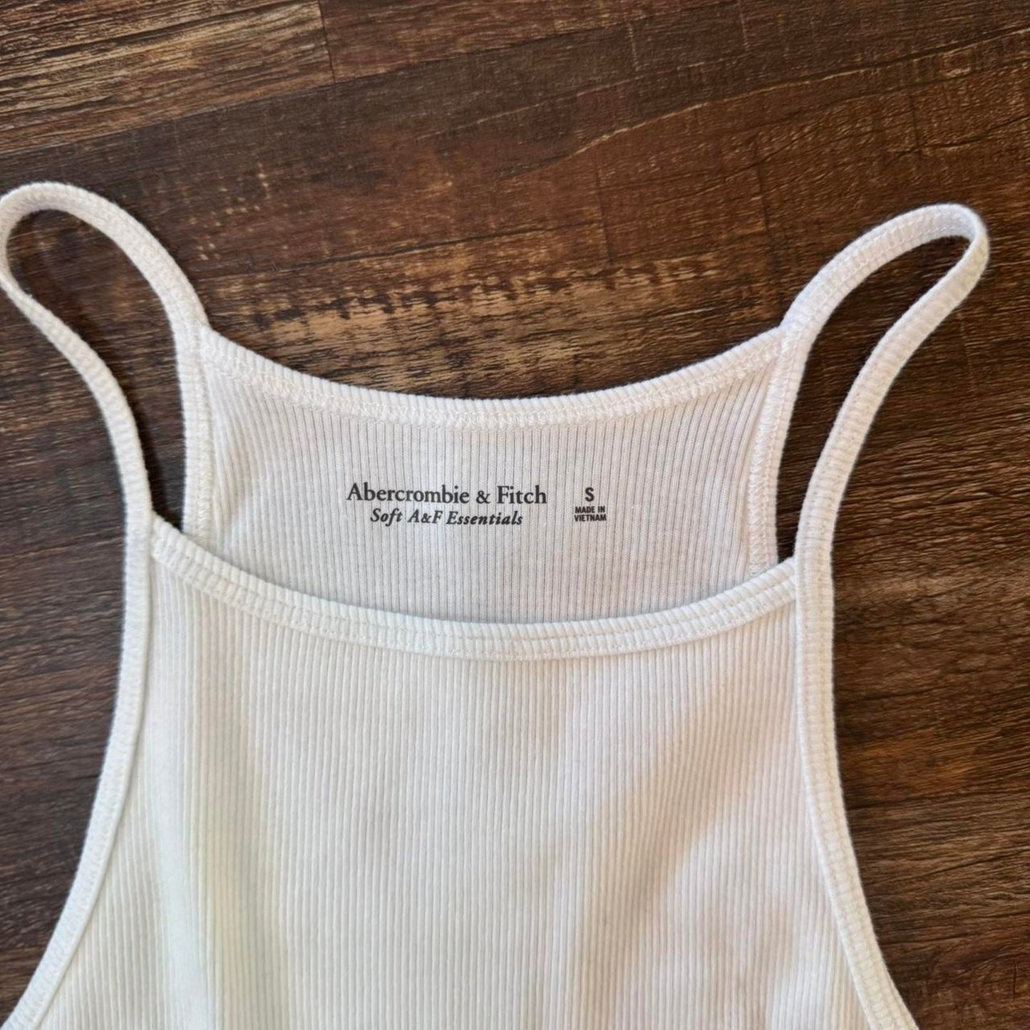Abercrombie and Fitch soft a&f collection White ribbed bodysuit NWT SMALL
