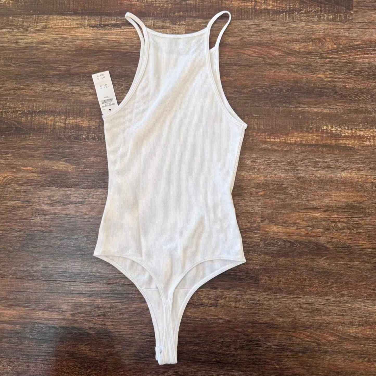 Abercrombie and Fitch soft a&f collection White ribbed bodysuit NWT SMALL