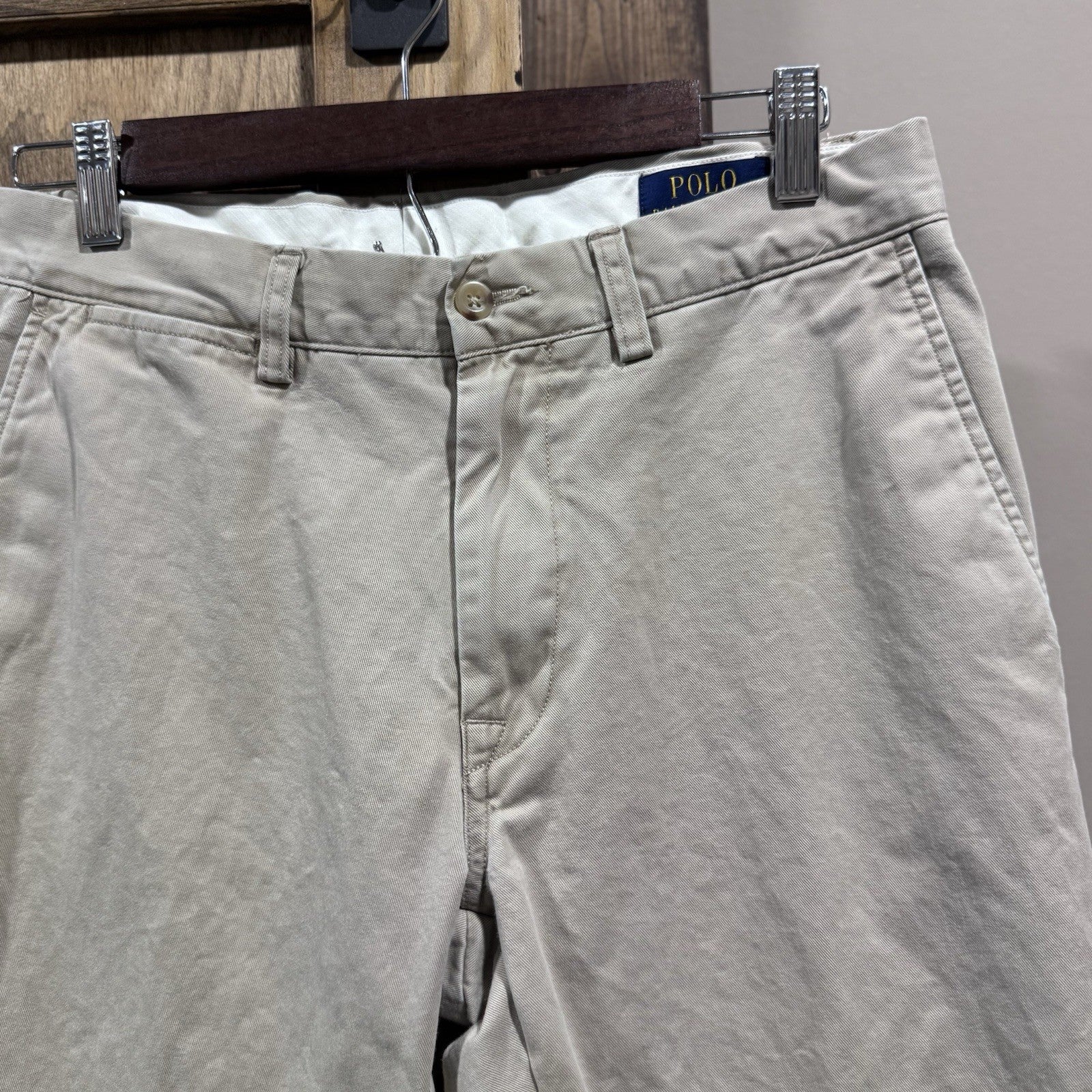 Polo Ralph Lauren Classic Fit Khaki Pants 31x30 Beige Chino Trousers Y2K Preppy