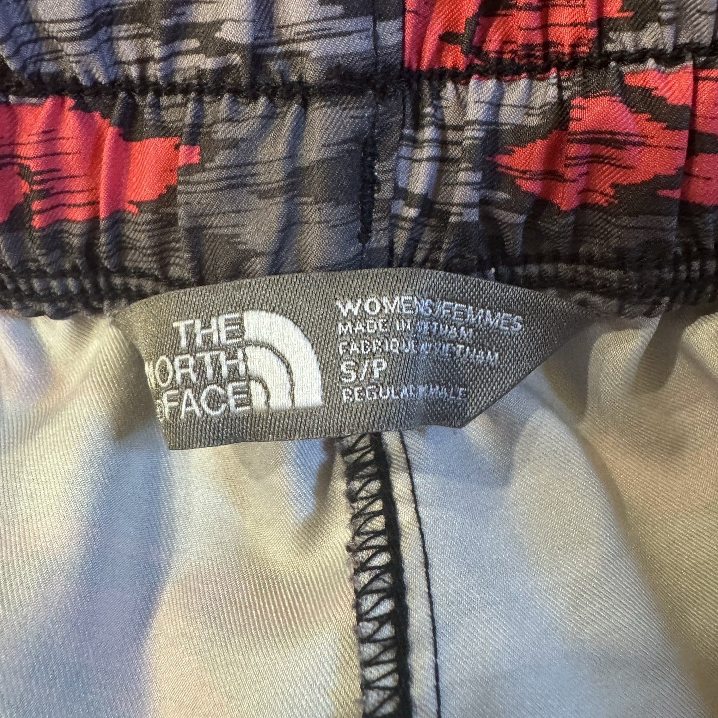 The North Face Women’s Running Shorts | Size S | Vibrant Abstract Print | 100% P