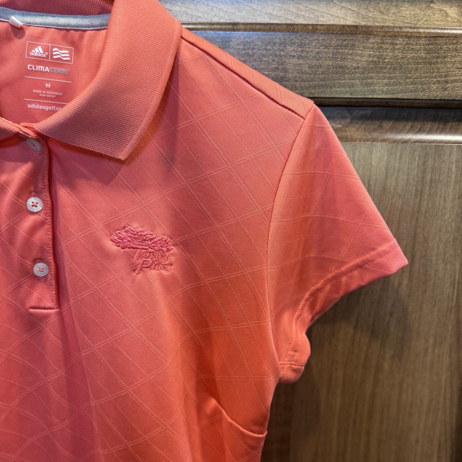 Adidas ClimaCool Golf Polo Shirt Coral Pink | Size M