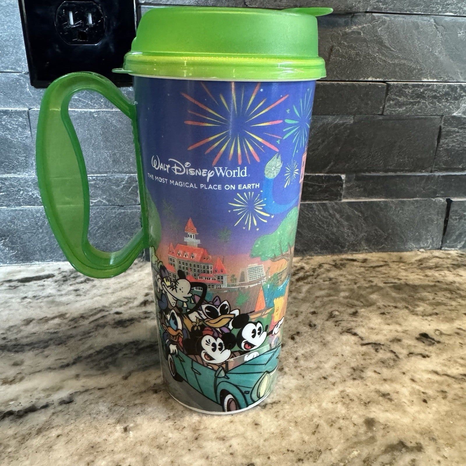 2024 Walt Disney World Resort Reusable Refillable Mug Mickey & Friends Green