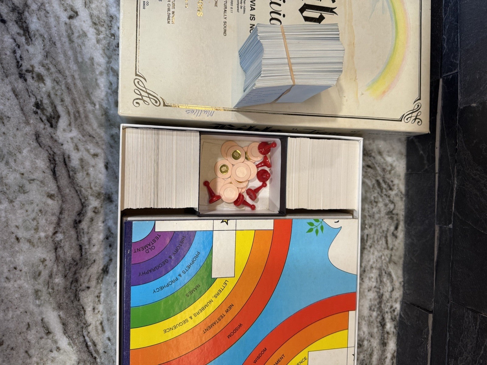 Vintage 1984 Bible Trivia Board Game /Scripturally Sound 5400 Questions