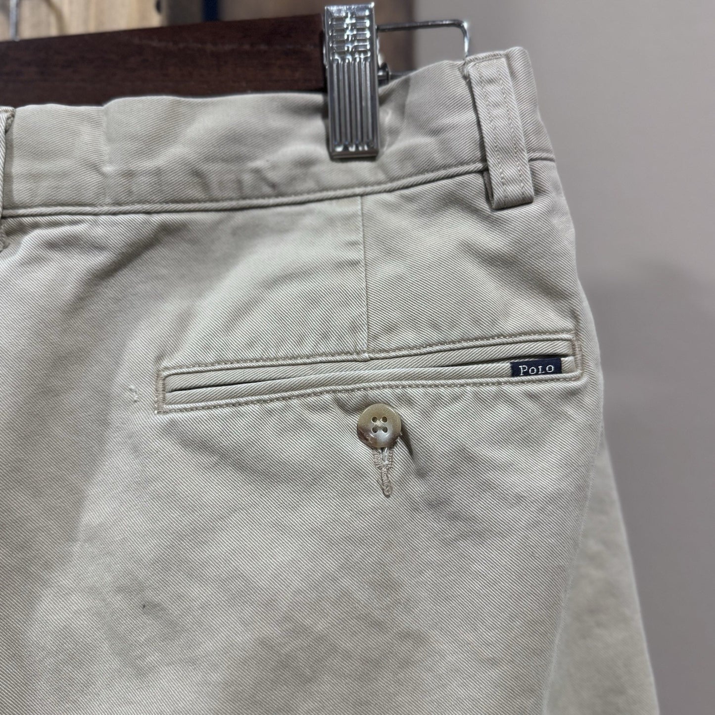 Polo Ralph Lauren Classic Fit Khaki Pants 31x30 Beige Chino Trousers Y2K Preppy