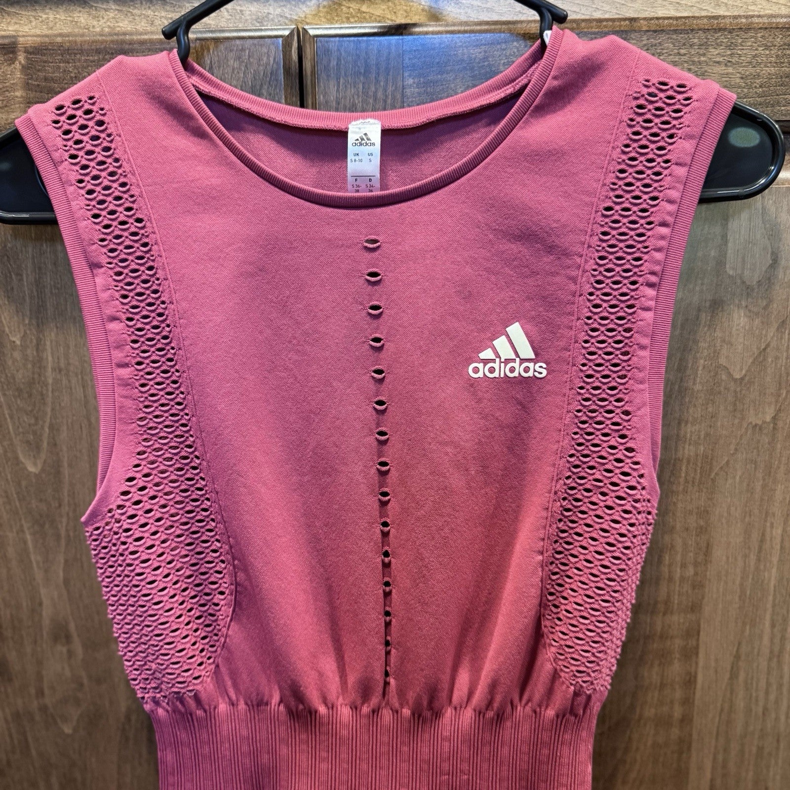 Adidas Women’s Small Pink Athletic Tennis Golf Dress Sleeveless Mesh