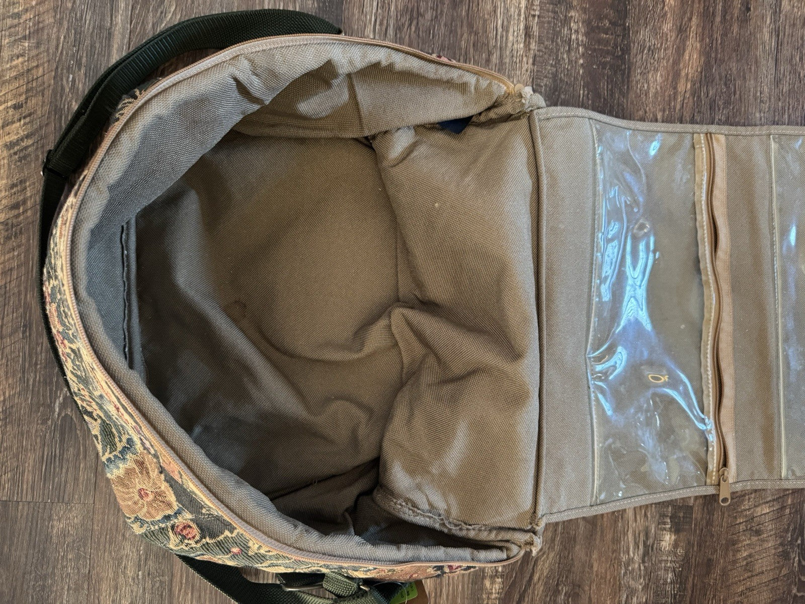 Vintage Showline Inc Tapestry Soft garment toiletry Bag Luggage - USA Made 