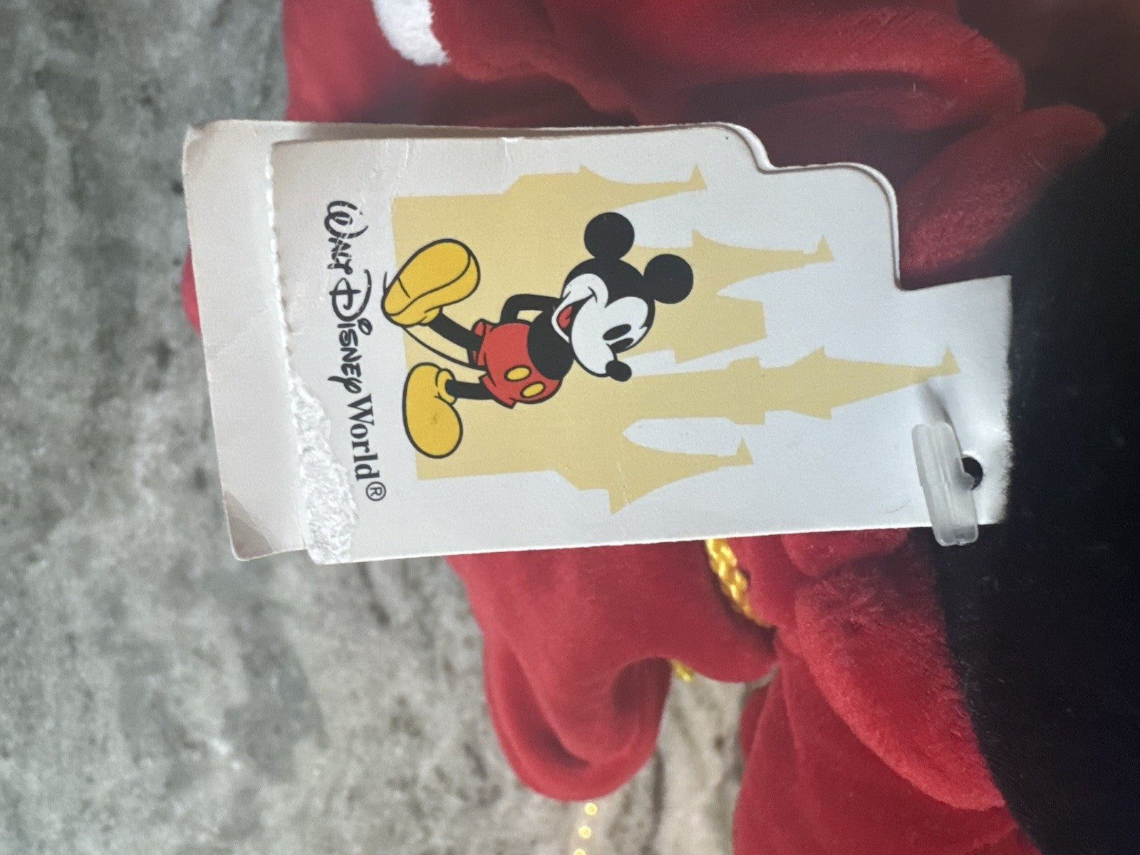 Disney Sorcerer Mickey Mouse Plush Toy In Red Velvet Robe & Blue Wizard Hat 15"