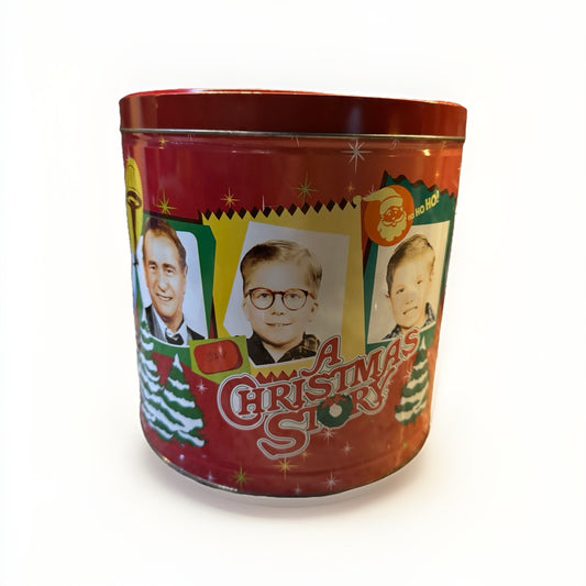 A Christmas Story ~ EMPTY POPCORN TIN ~ vintage RARE.