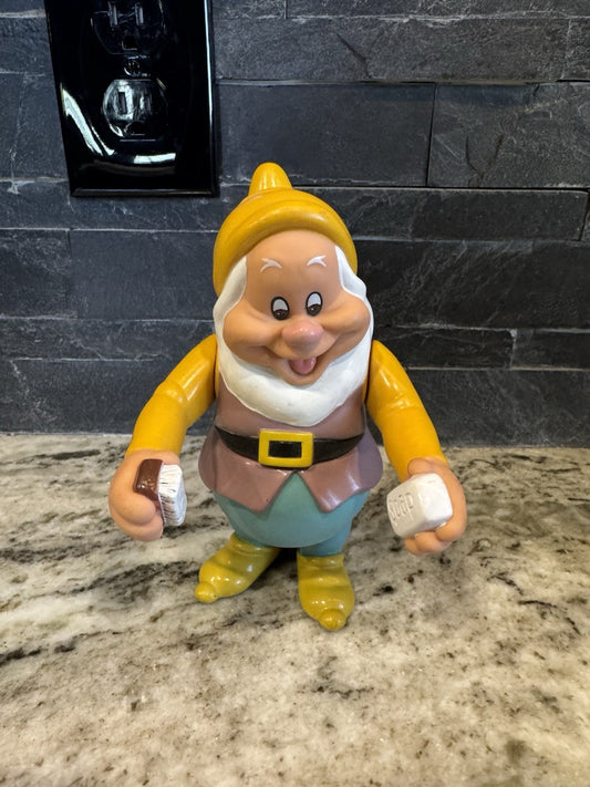 Vintage 1992 Mattel Walt Disney's Snow White Seven Dwarfs 6” HAPPY Vinyl Figure