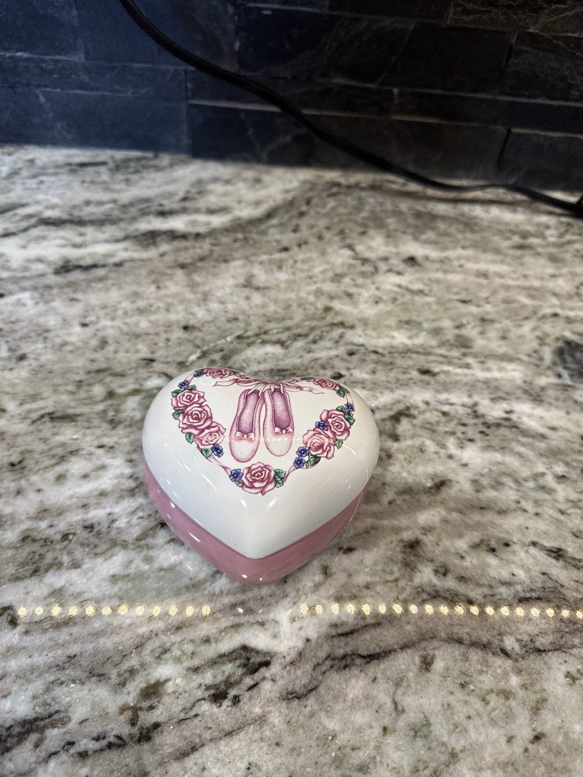 Vintage Heart Shaped Trinket Music Box By The San Francisco Music Box Co. BALLET