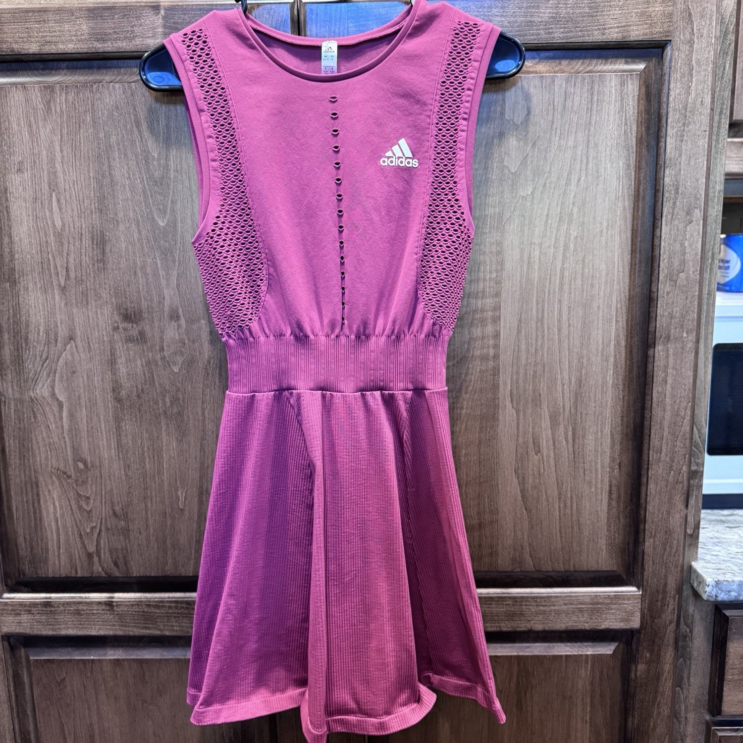 Adidas Women’s Small Pink Athletic Tennis Golf Dress Sleeveless Mesh