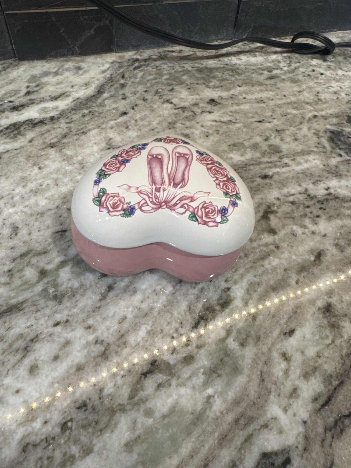 Vintage Heart Shaped Trinket Music Box By The San Francisco Music Box Co. BALLET
