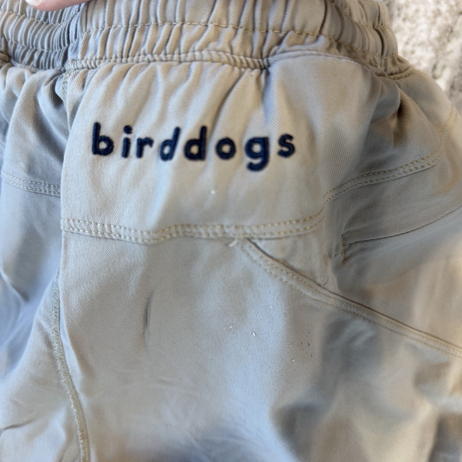 Birddogs Men’s Khaki Gym Shorts with Built-In Liner Size Small