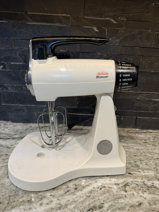 Vintage Sunbeam Mixmaster 12-Speed Kitchen Stand Mixer Model 2360 Tested Working