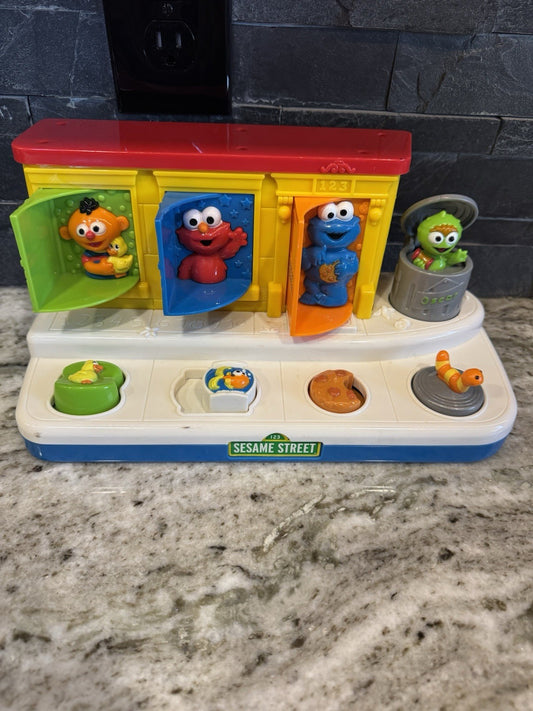 Vintage Sesame Street Pop Up Poppin Pal Musical Singing Toy 2004
