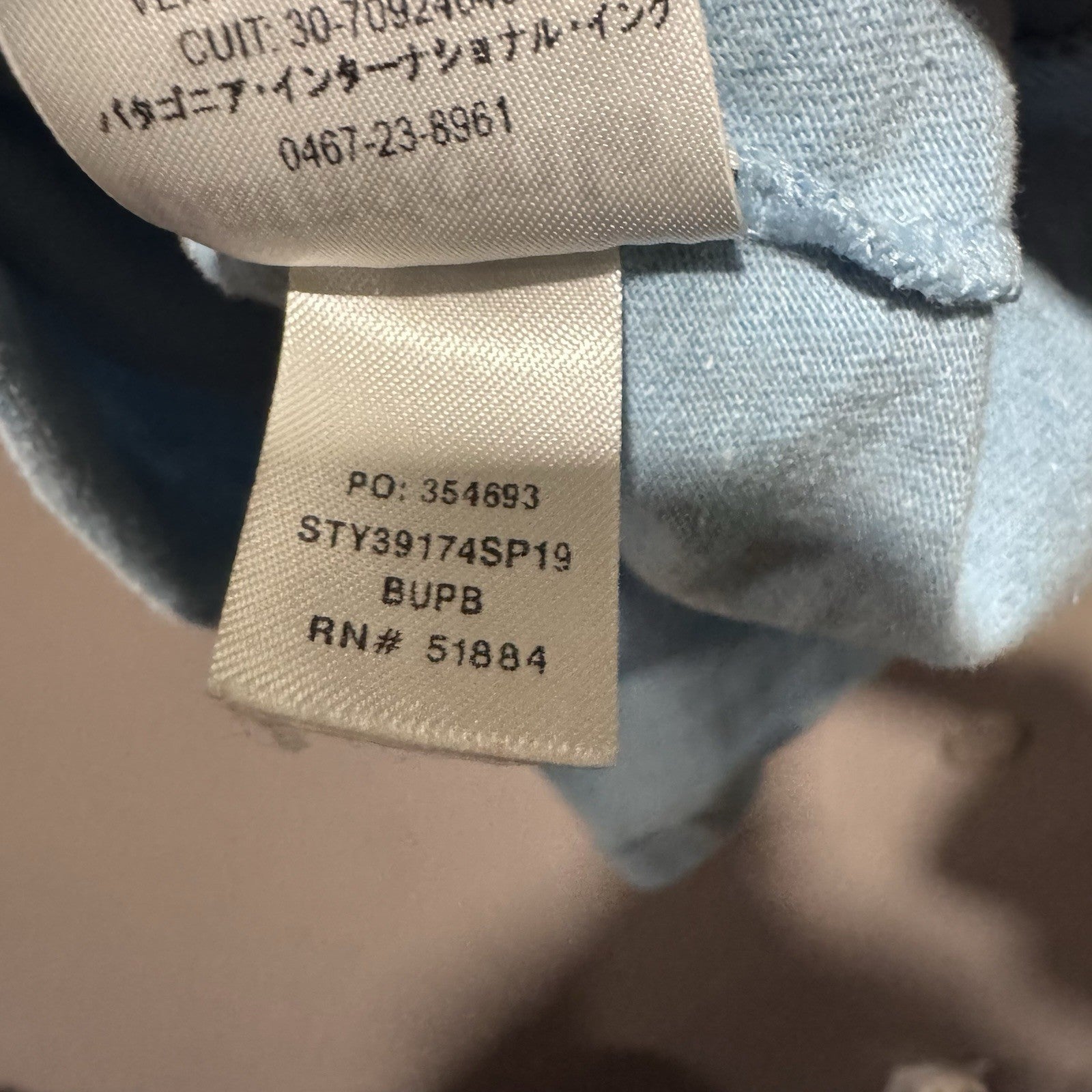 Patagonia Responsibili-Tee T-Shirt Small Blue Logo Graphic Recycled Y2K Eco Tee