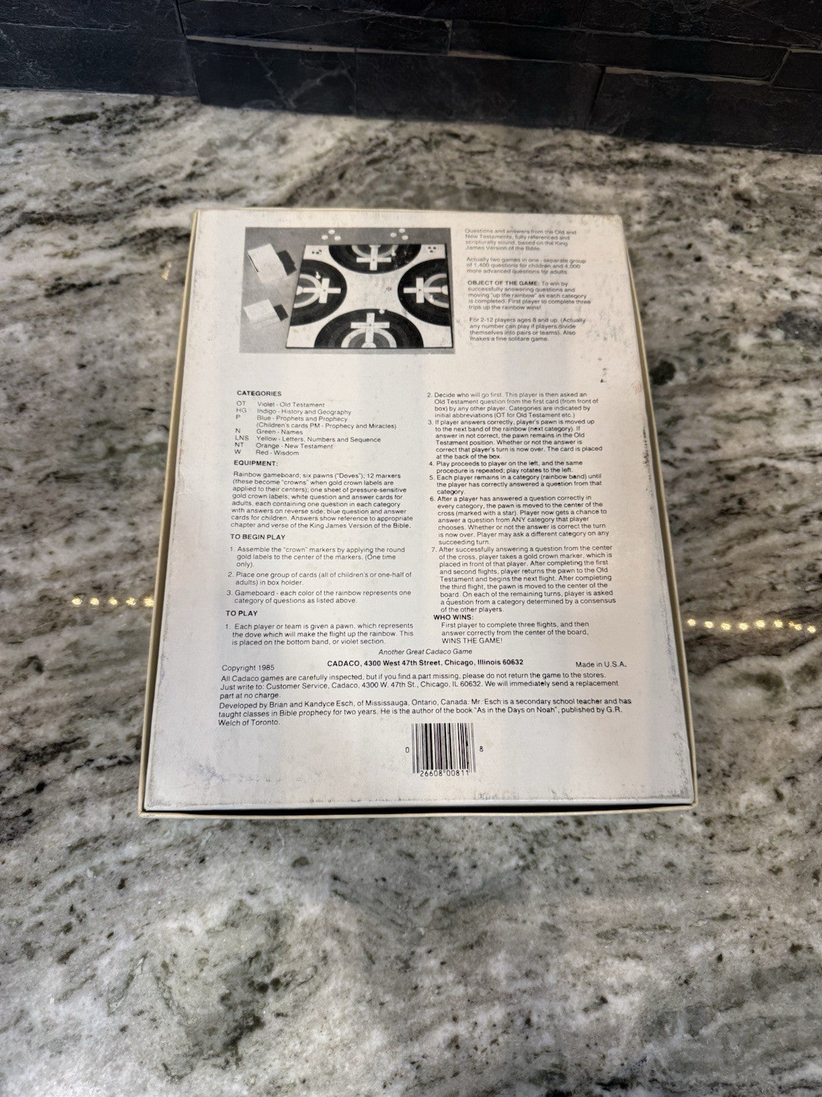 Vintage 1984 Bible Trivia Board Game /Scripturally Sound 5400 Questions