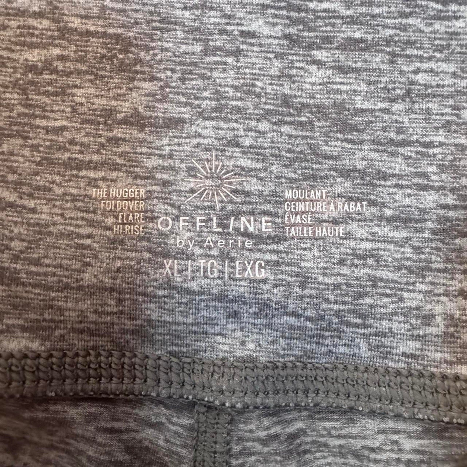 XL OFFLINE By Aerie The Hugger High Waisted Fold over Flare Legging